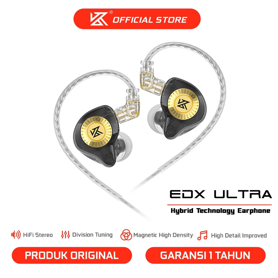 Jual Kz Official Store Kz Edx Ultra With Mic Dual Magnetic Earphone