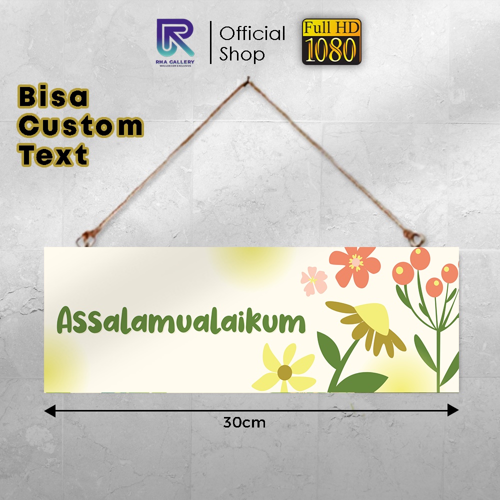 Jual Rha Hiasan Dinding Gantung Assalamualaikum Welcome Flower Pajangan