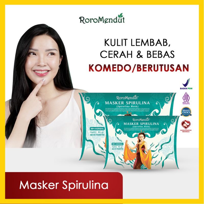 Jual Roro Mendut Masker Herbal Spirulina Mini Size Gram Shopee