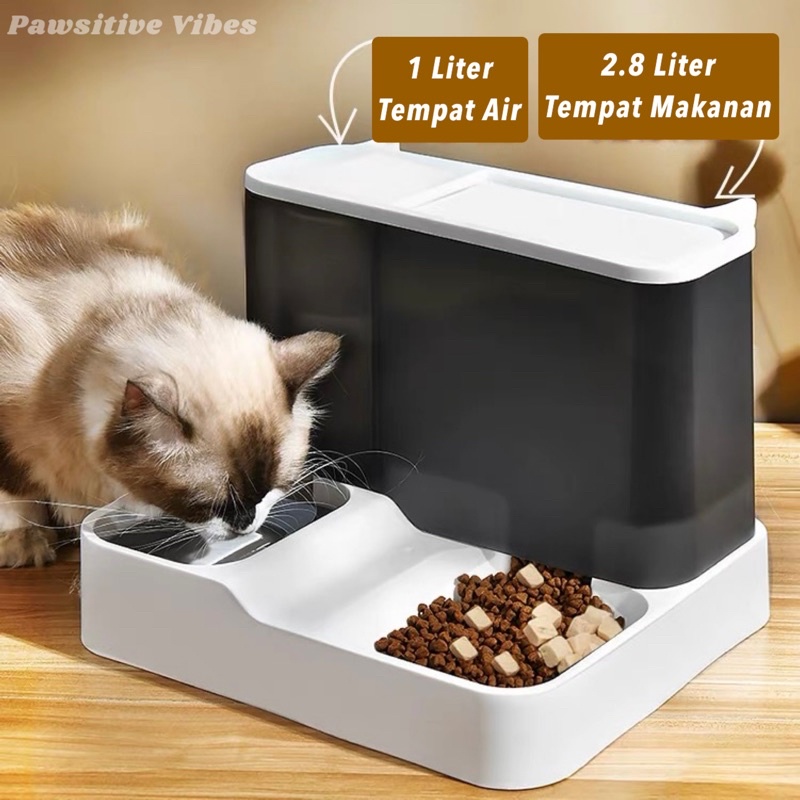 Jual Pet Feeder Otomatis 2 In 1 Tempat Makan Anjing Kucing Dispenser