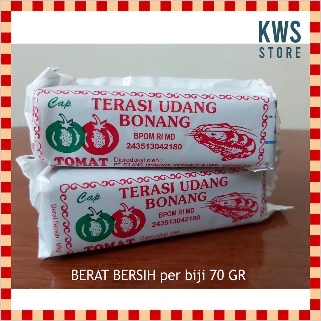 Jual Terasi Udang Bonang Trasi Shrimp Paste Cap Tomat Gram Enak