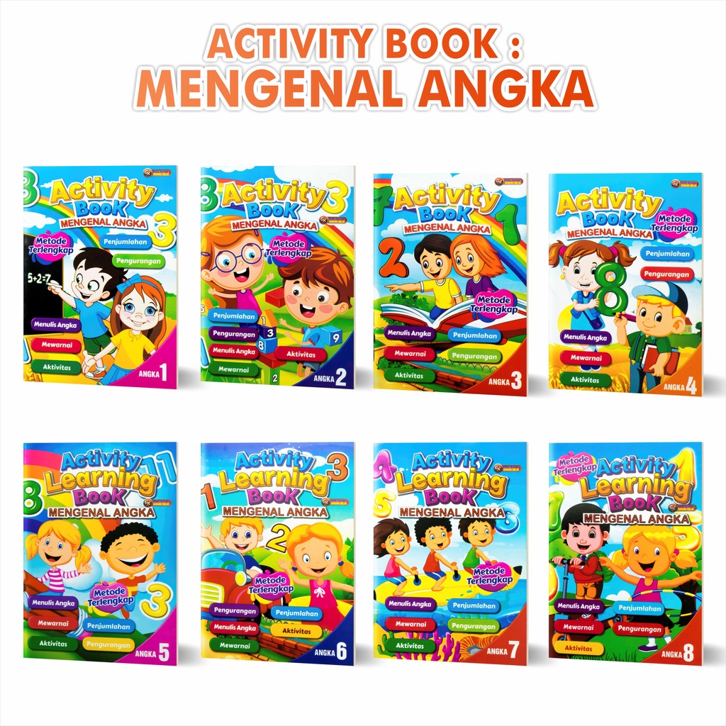 Jual Buku Activity Book Mengenal ANGKA 1 8 Metode Terlengkap