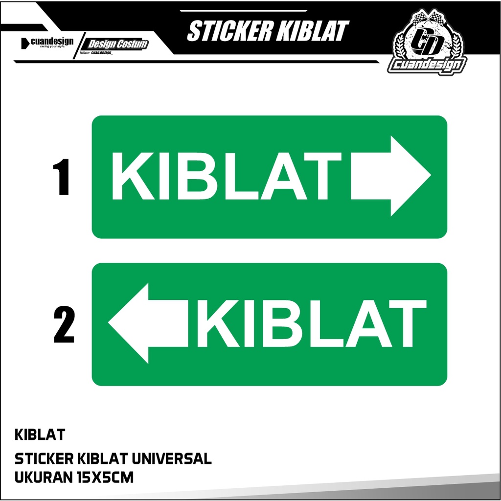 Jual Sticker Arah Kiblat Sticker Kiblat Masjid Sticker Premium Bisa Cod