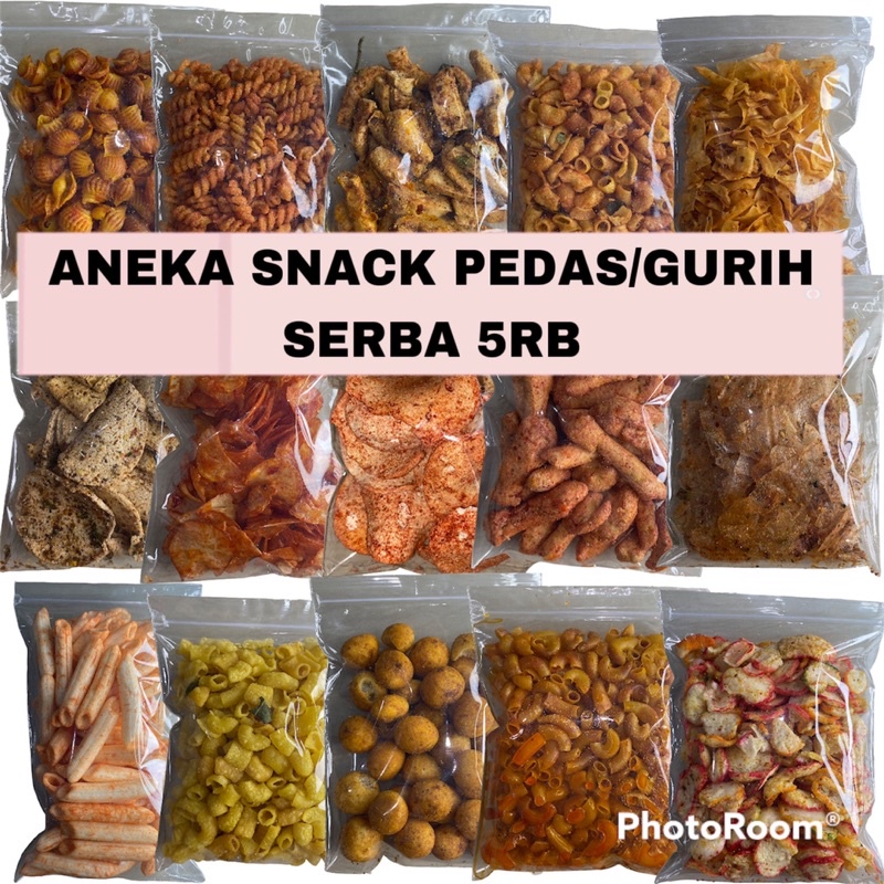 Jual Aneka Snack Pedas Atau Gurih Serba 5rb Bebas Pilih Makanan Ringan