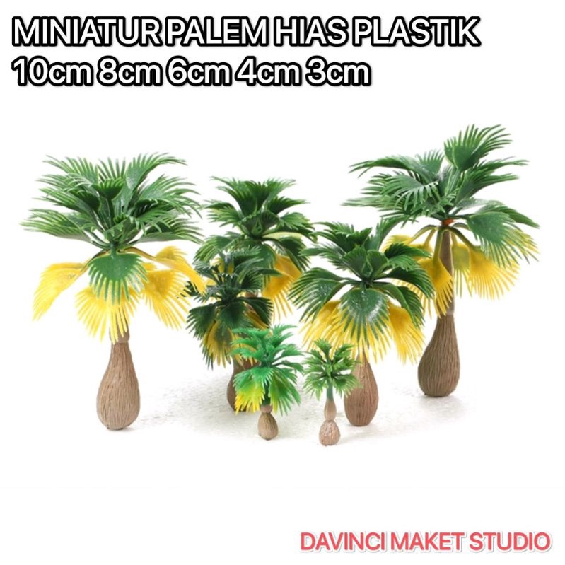 Jual Miniatur Pohon Palem Hias Plastik Kuning Maket Diorama Tinggi 3