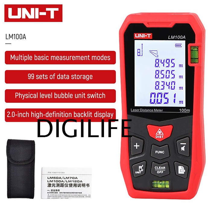 Jual Laser Distance Meter Uni T Lm A Rangefinder Measurer Unit Uni T