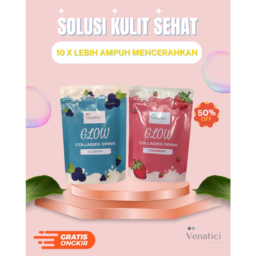 Jual Venatici Collagen Drink Varian Strawberry Minuman Kolagen