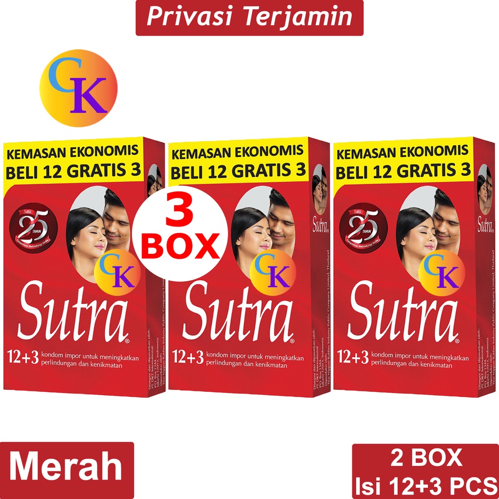 Jual 3 Box Kondom Sutra Merah Isi 12 3 Pcs Shopee Indonesia