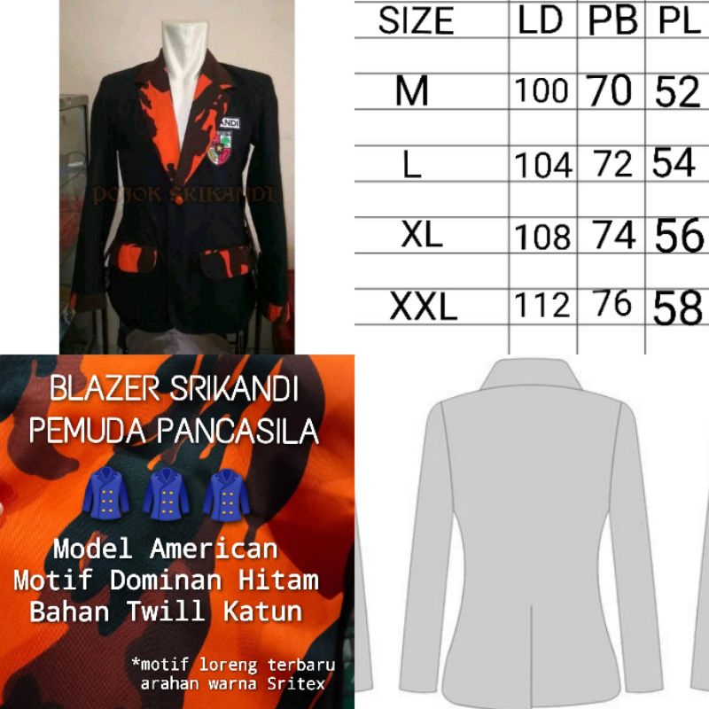 Jual Blazer Jas Srikandi Pemuda Pancasila Shopee Indonesia