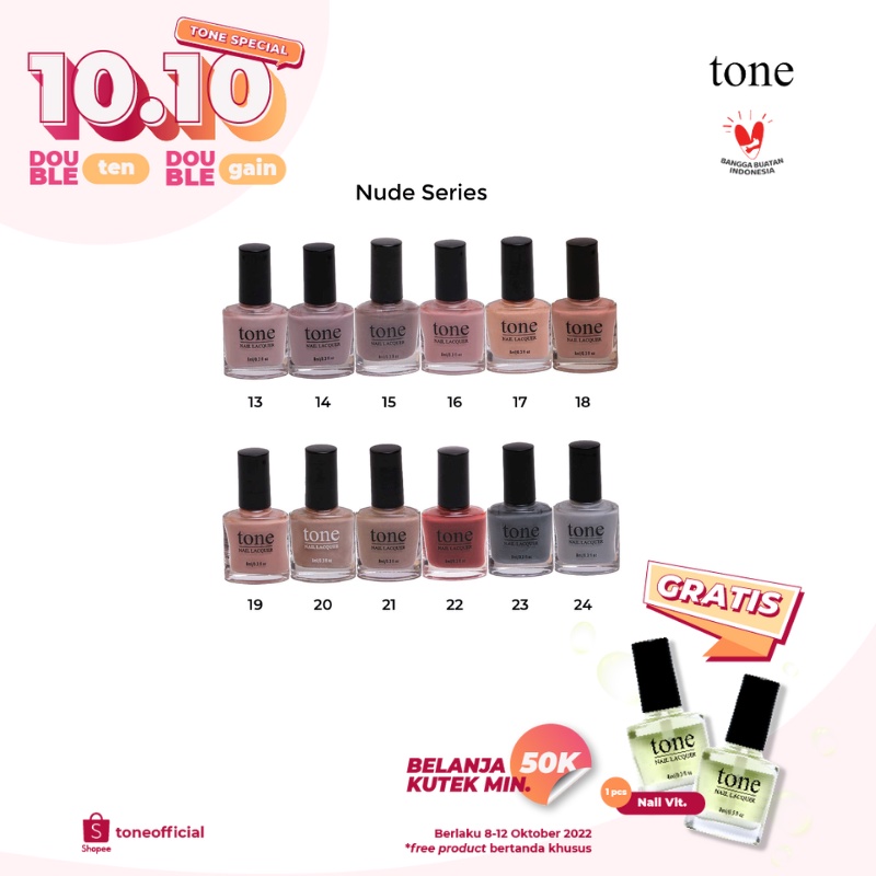 Jual Tone Nail Lacquer Nude Series Shopee Indonesia