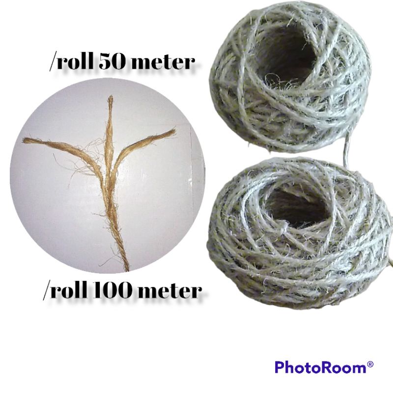 Jual Tali Rami Yute Tali Goni 3ply 50 Meter Dan 100 Meter Shopee