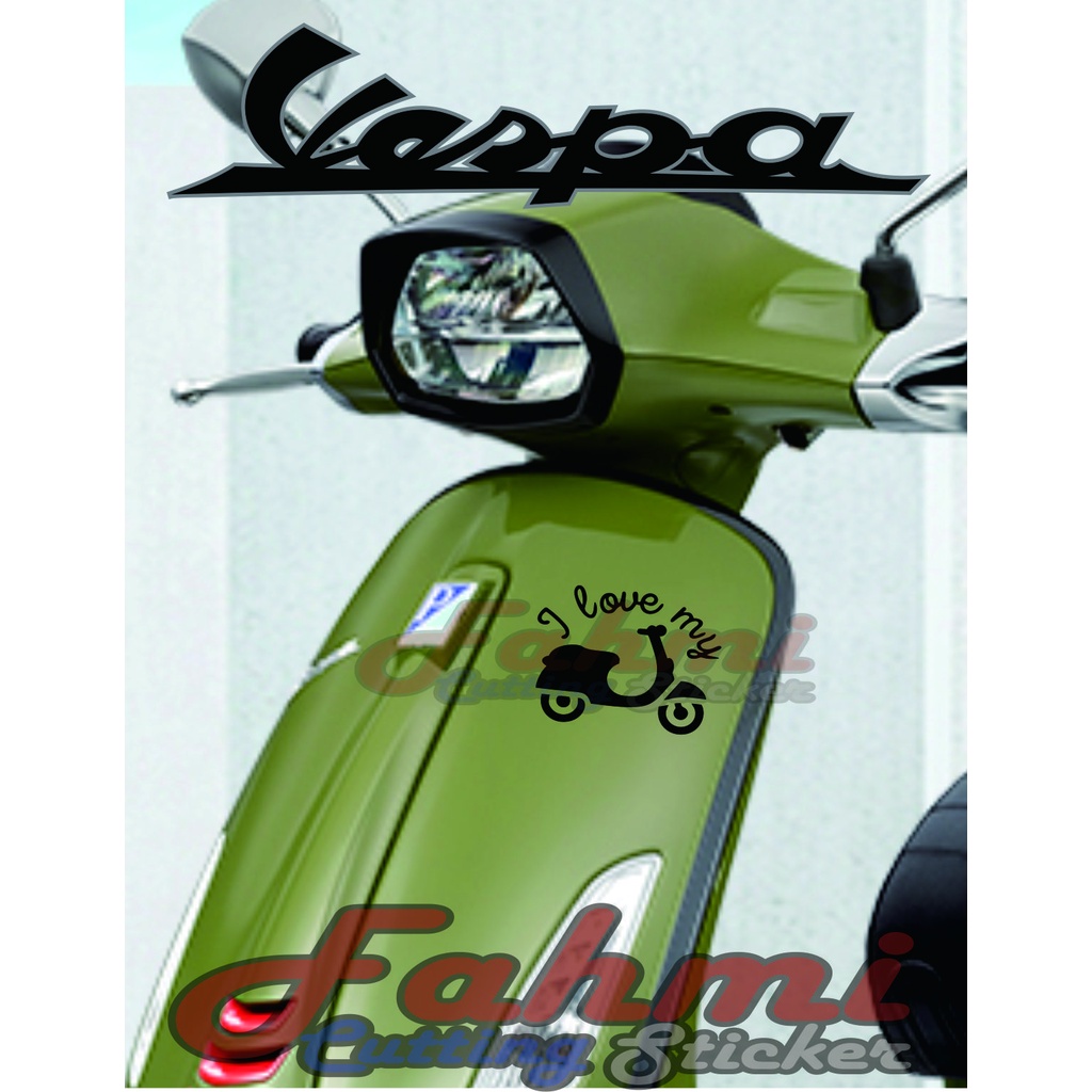 Jual Sticker Cutting Ilove Vespa Shopee Indonesia