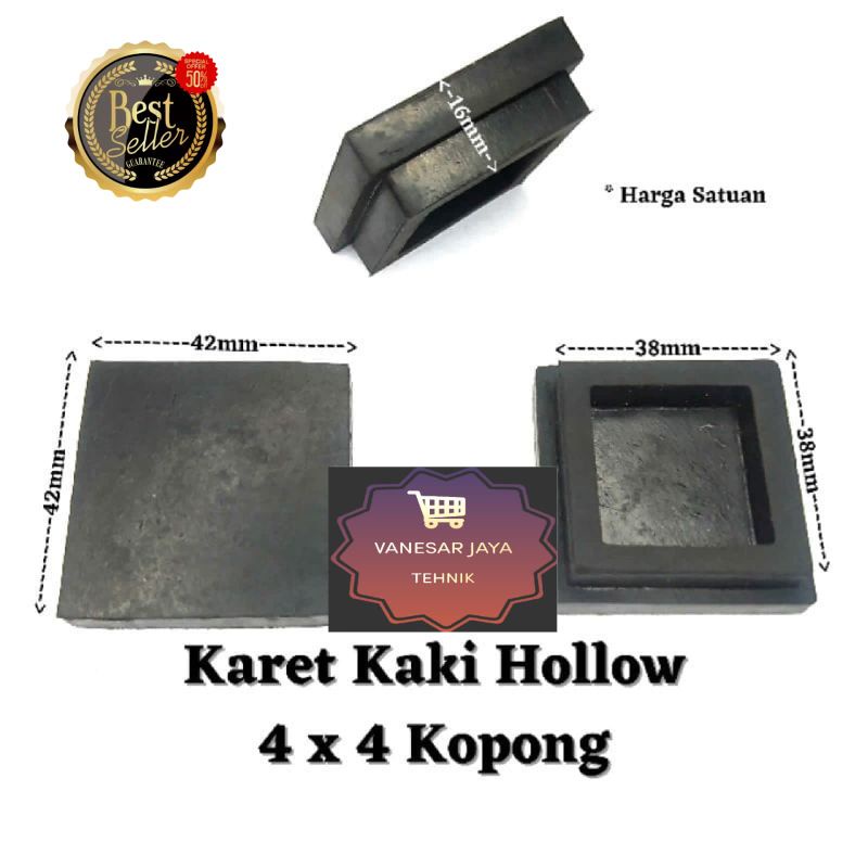 Jual KARET KAKI KURSI MEJA HOLLOW 4X4 RAK BESI Shopee Indonesia