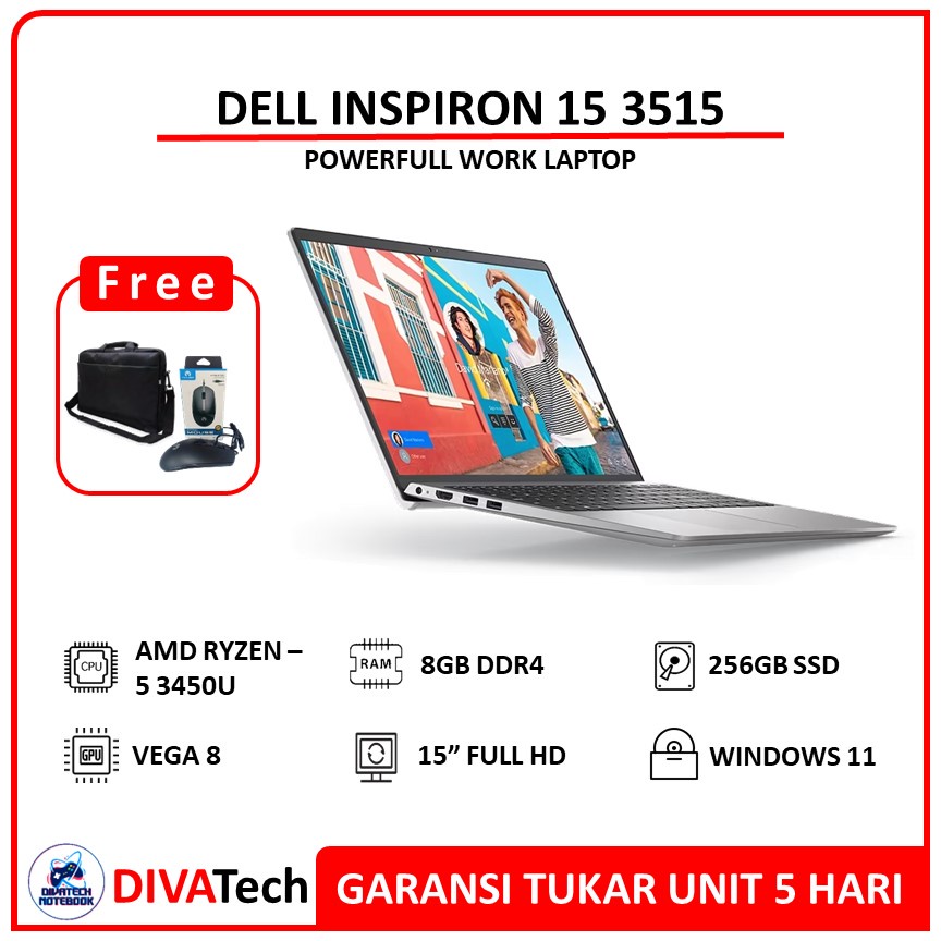 Jual Dell Inspiron Ryzen U Max Ram Gb Gb Vega