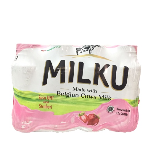 Jual Milku Susu Uht Rasa Strawberry Milku Strawberry Ml Dus Isi