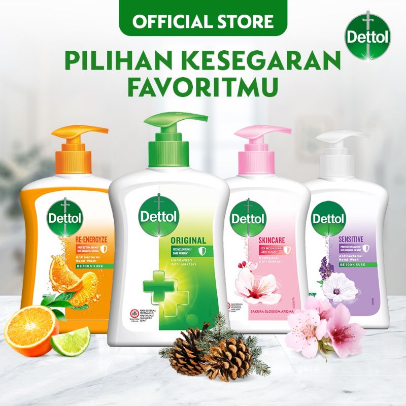 Jual Dettol Hand Wash Original Skincare Pump Sabun Cuci Tangan 245 Ml