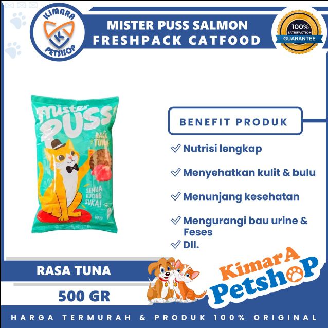 Jual MISTER PUSS RASA TUNA 500 GR DRY FOOD MAKANAN KUCING DEWASA KERING