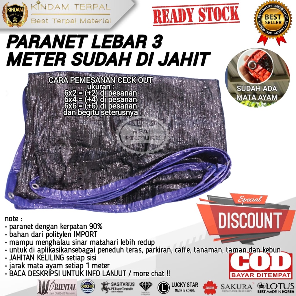 Jual Paranet Lebar M Jahit Keliling Tinggal Pasang Harga