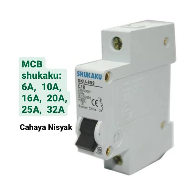 Jual MCB Shukaku 1 2 4 6 10 16 20 25 32 40 50 63 AMPER SNI