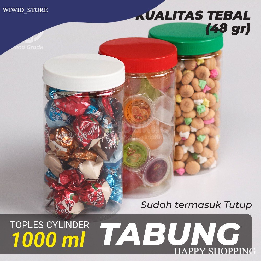 Jual Toples Tabung 1000 Ml Toples Silinder 1000 Ml Toples 1 Liter