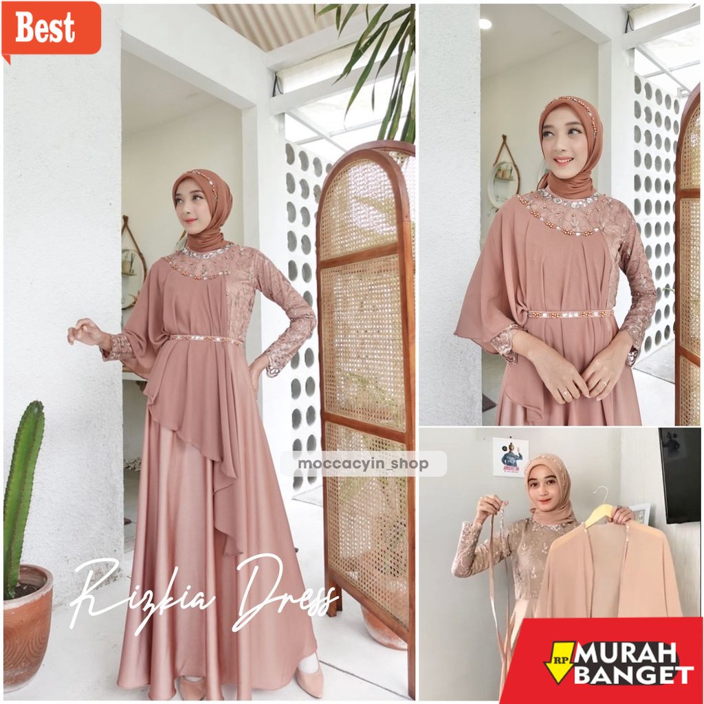 Jual Gamis Muslim Terkini RIZKIA DRESS 1 GAMIS Bisa 10 GAYA KOREAN