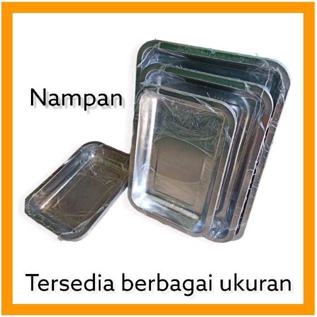 Jual Nampan Persegi Panjang Bake Tray Stainless Serbaguna Shopee