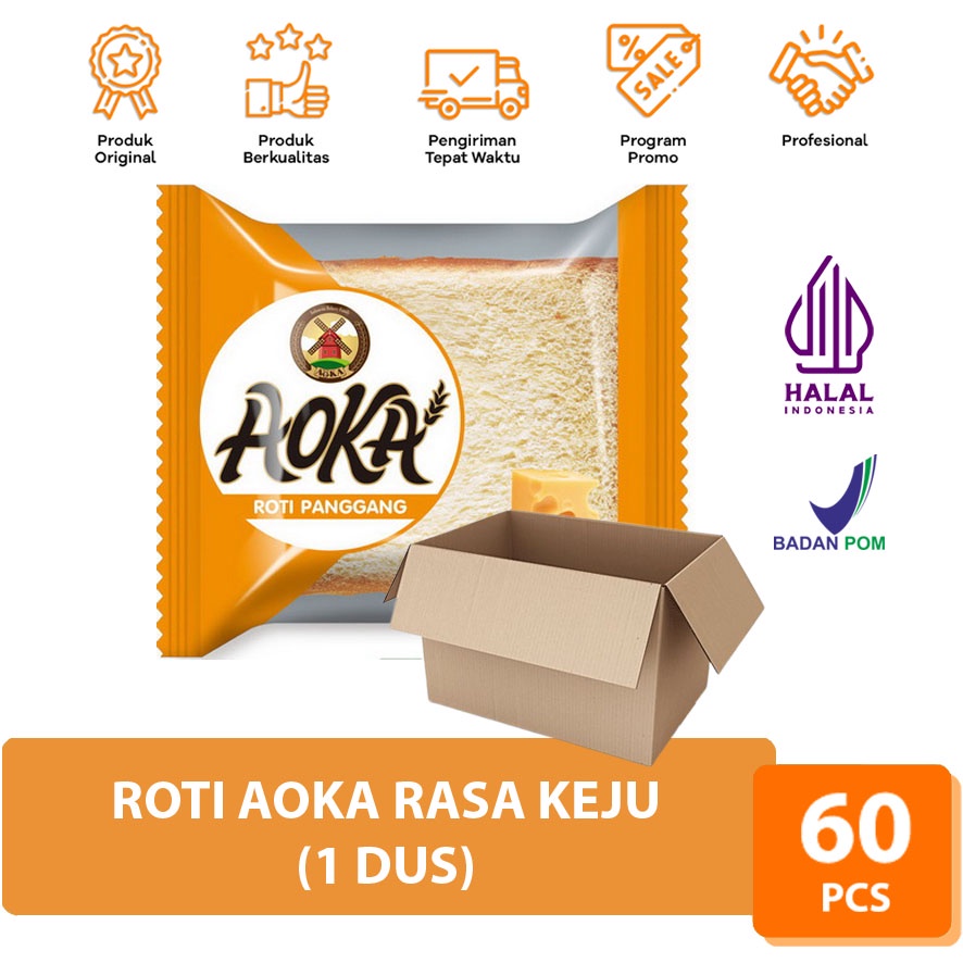 Jual Aoka Roti Panggang Rasa Keju Dus Shopee Indonesia