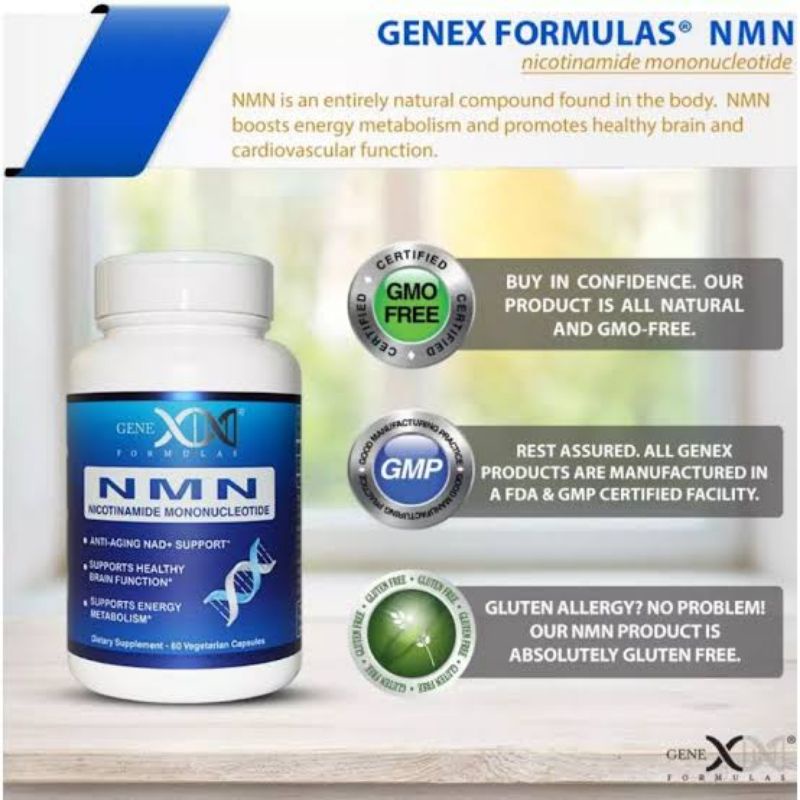 Jual Genex NMN 250mg Serving Nicotinamide Mononucleotide Direct NAD 60