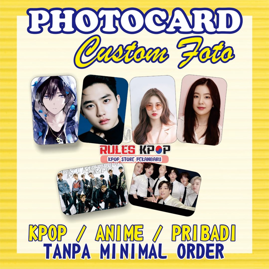 Jual PHOTOCARD POLAROID KPop CUSTOM STANDART QUALITY PHOTOCARD CUSTOM