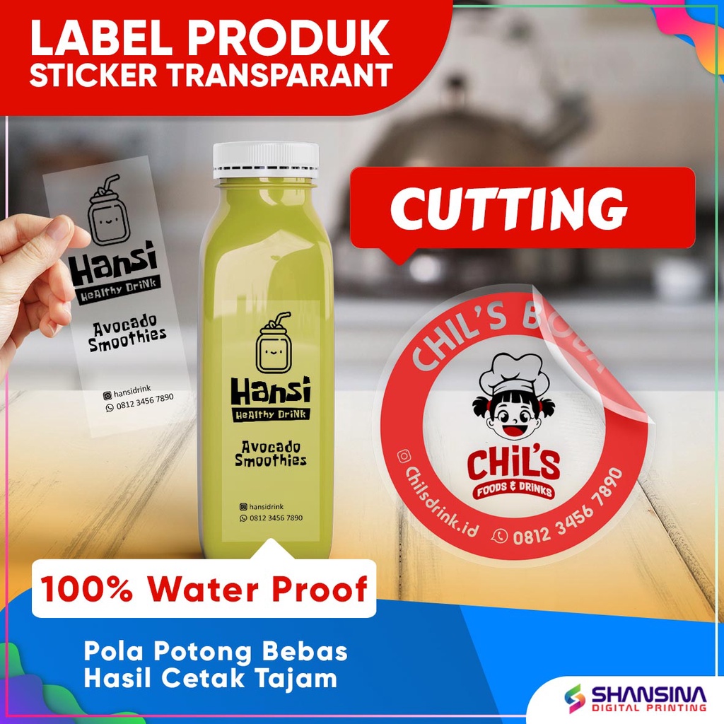 Jual STICKER LABEL TRANSPARAN CUTTING GROSIR Shopee Indonesia