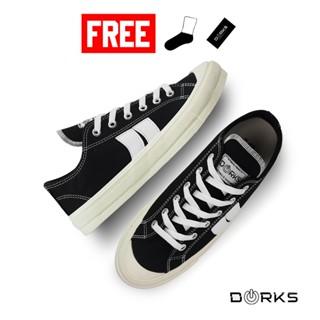 Jual DORKS Classic Low Black Sepatu Sneakers Casual Pria Wanita