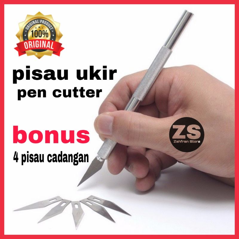 Jual Pisau Ukir Pen Cutter Seni Craft Art Knife Sayat Bonsai Kayu Dan