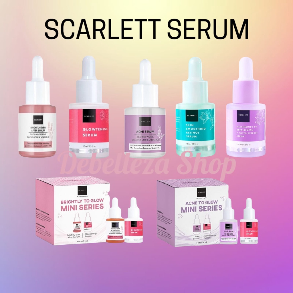 Jual SCARLETT ACNE SERUM SCARLET BRIGHTLY GLOWTENING SERUM 15 Ml