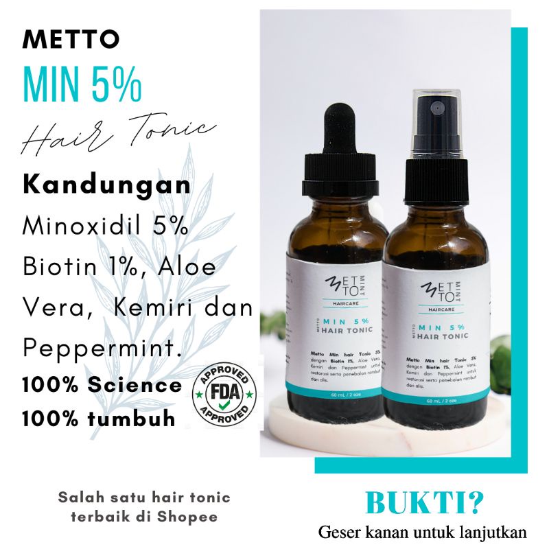 Jual Mettomint Minoxidil Biotin Hair Tonic Minoxidil Minoxidil