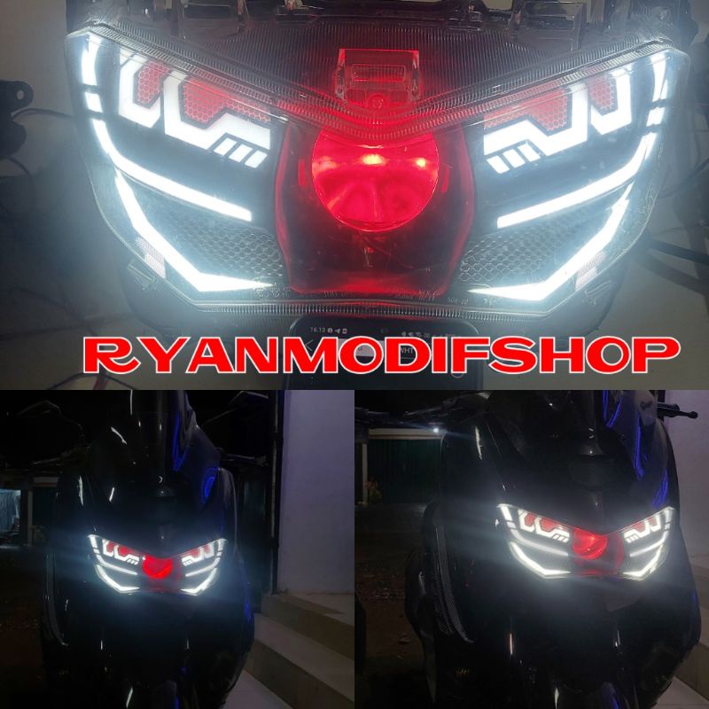 Jual HEADLAMP NMAX NEW CUSTUME LAMPU DEPAN ALL NEW NMAX CUSTUME BILED