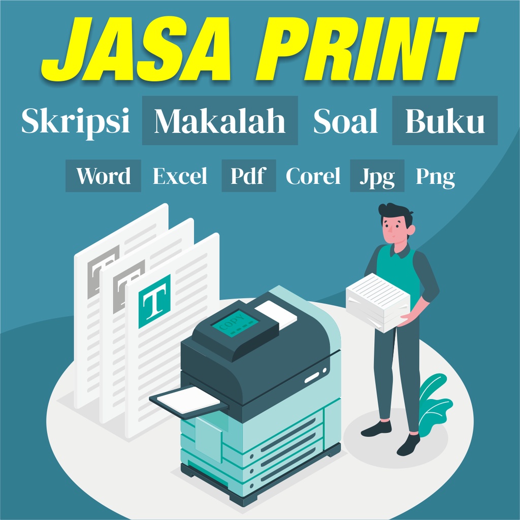 Jual Jasa Print Makalah Skripsi Soal Buku Tugas Sekolah