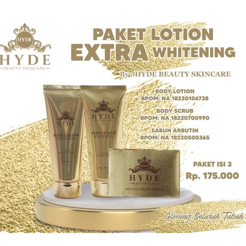 Jual Paket Perawatan Tubuh Hyde Beauty Skincare Body Lotion Body Wash