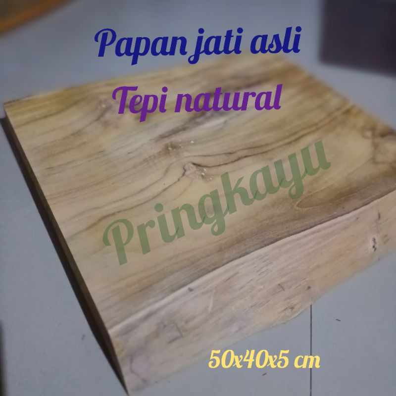 Jual Papan Kayu Jati Asli Tepi Natural X X Cm Shopee Indonesia