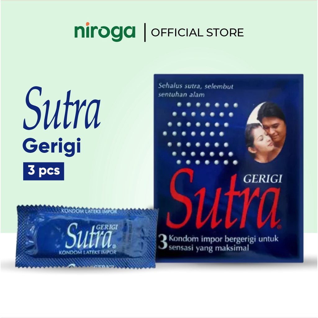 Jual SUTRA Gerigi Kondom Tekstur Bergerigi Kepuasan Maksimal 3 Pcs