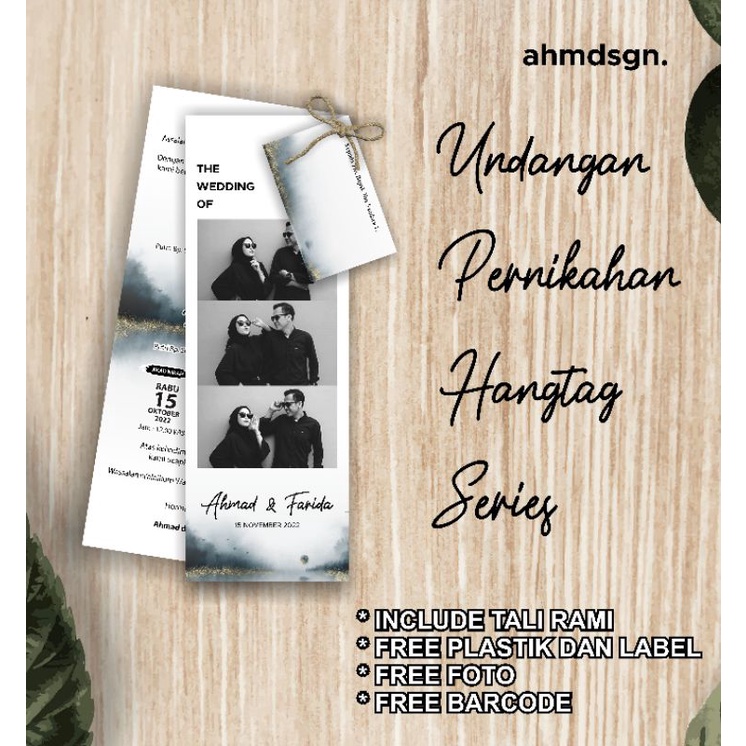 Jual Undangan Pernikahan Aesthetic Model Hangtag Unik Elegan Simple Dan