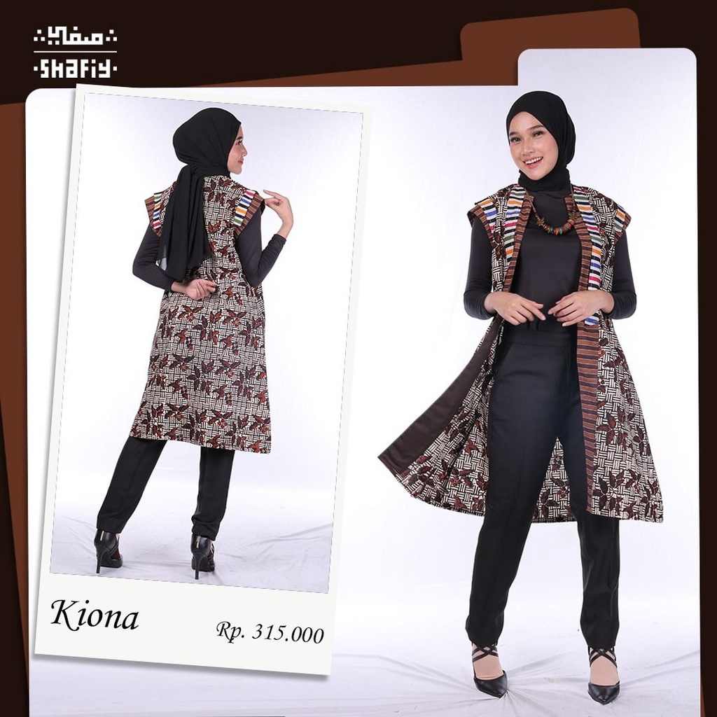 Jual Kiona Outer Batik Shafiy Original Modern Etnik Jumbo Kombinasi