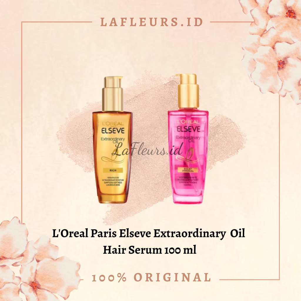 Jual Loreal Extraordinary Oil Gold Pink Eclat Imperial Hair Serum