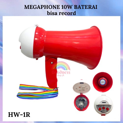 Jual Toa Megaphone Mini Lipat Hw R Megaphone Baterai Hw R Hand