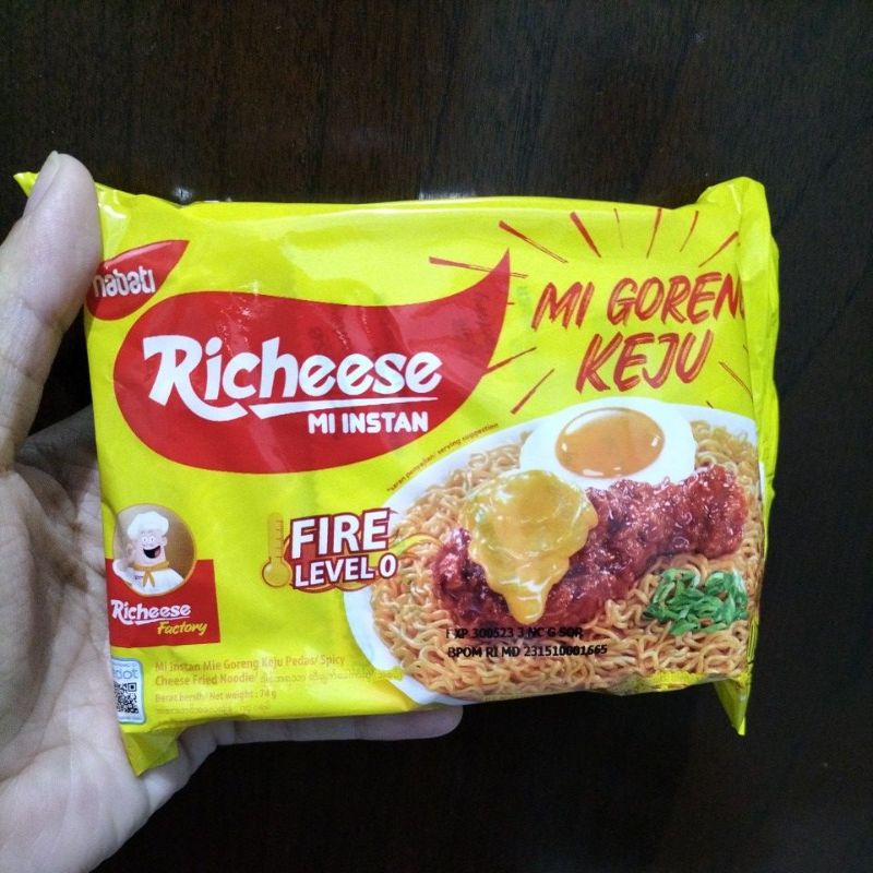 Jual Richeese Mie Instan Fire Level Mie Goreng Keju Shopee Indonesia