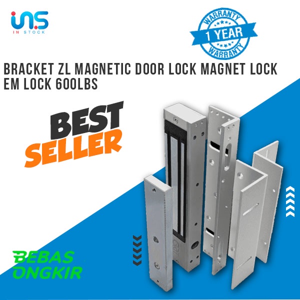 Jual Aksesoris Akses Kontrol Pintu EM LOCK 600lbs Bracket ZL Magnetic