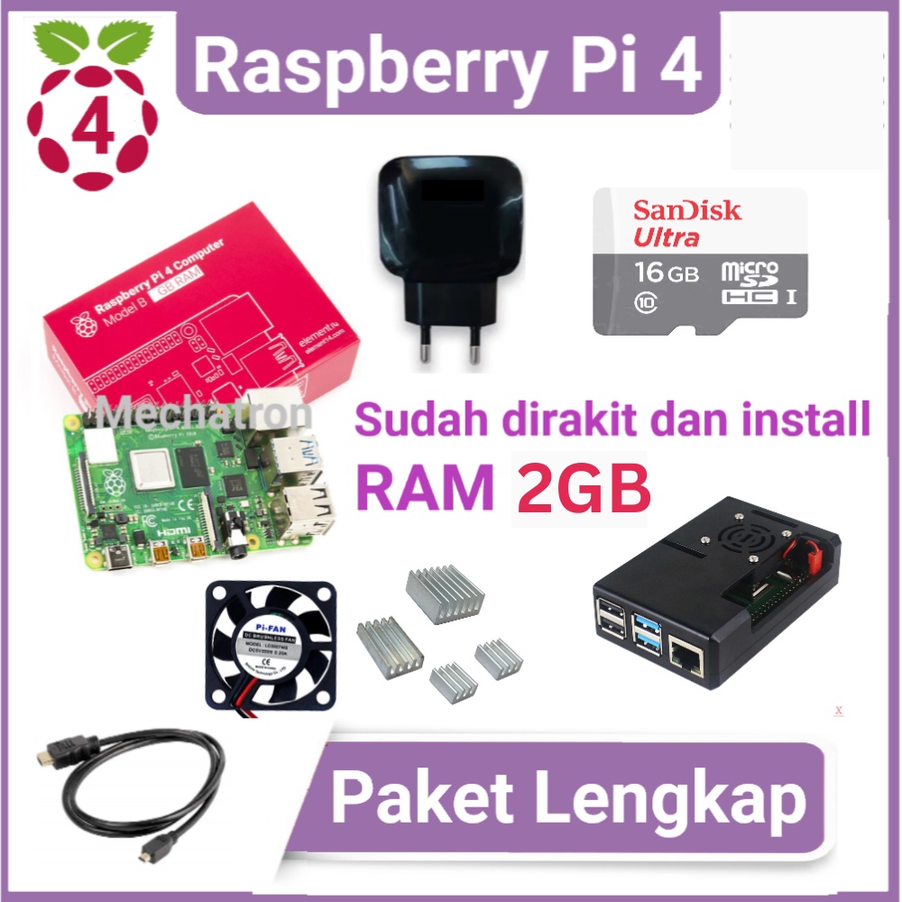 Jual Raspberry Pi Model B Gb Paket Lengkap Siap Pakai Uk Pi Gb