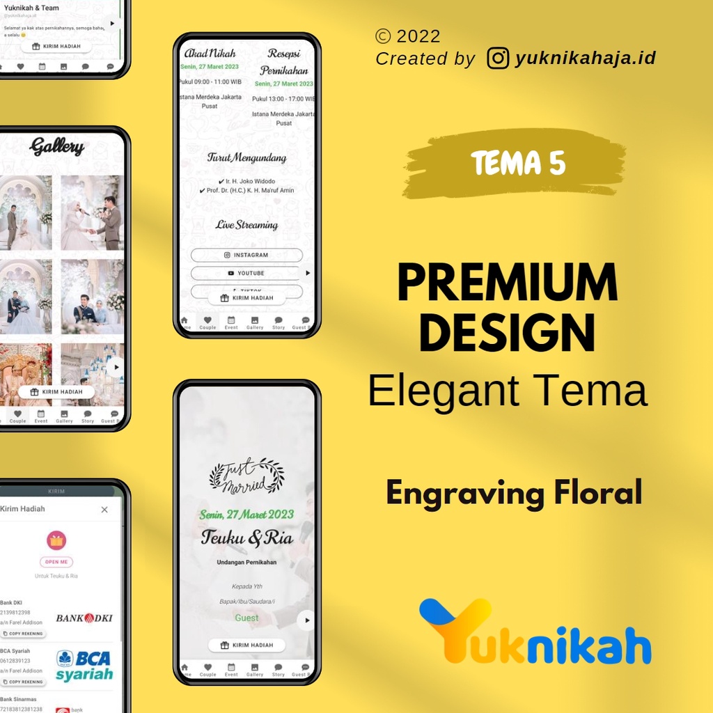 Jual Undangan Digital Website Tema Pernikahan Wedding Web Invitation