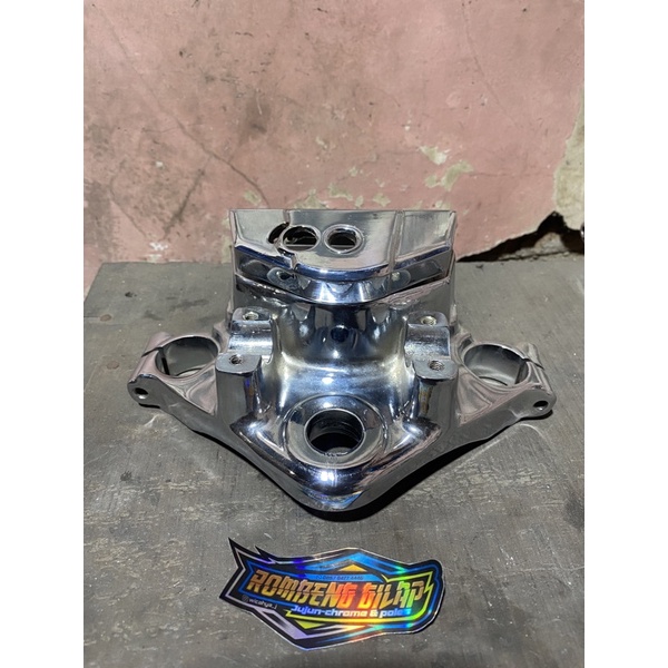 Jual Segitiga T Atas Megapro Primus Tiger Revo Original Chrome Baru