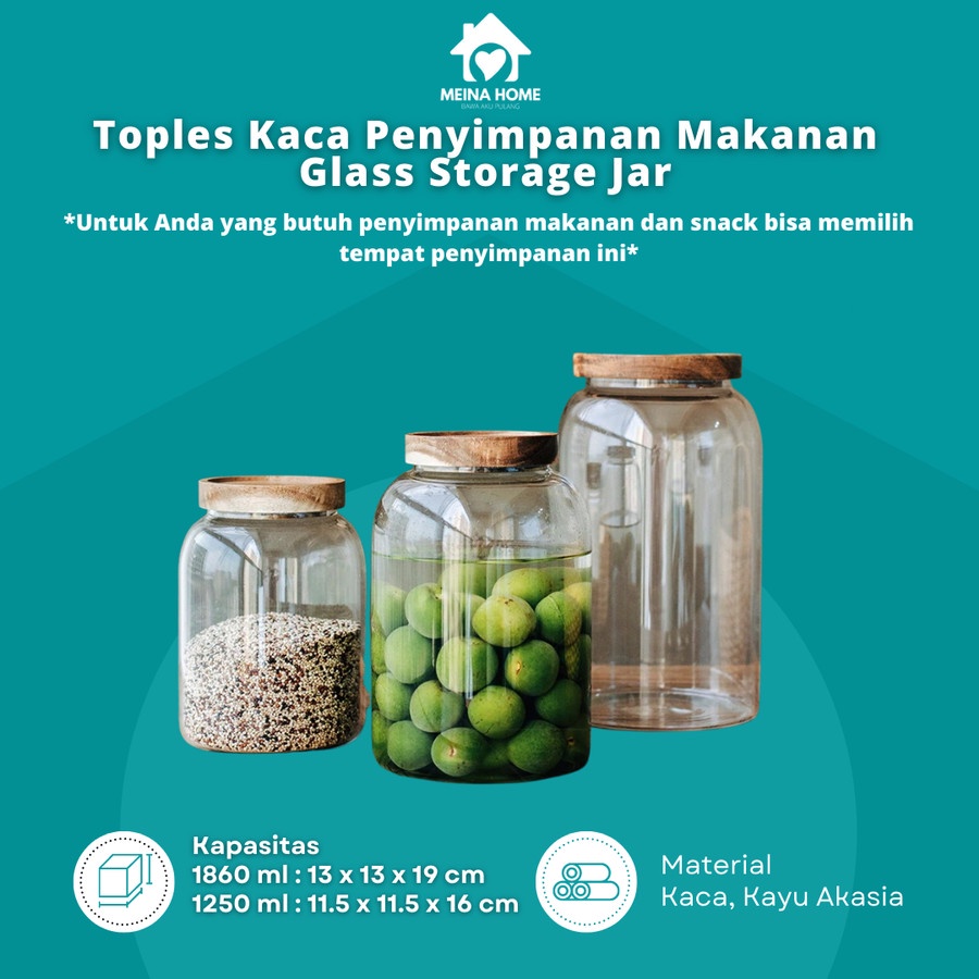 Jual TOPLES KACA BESAR ANTI TUMPAH TEMPAT PENYIMPANAN MAKANAN BUAH