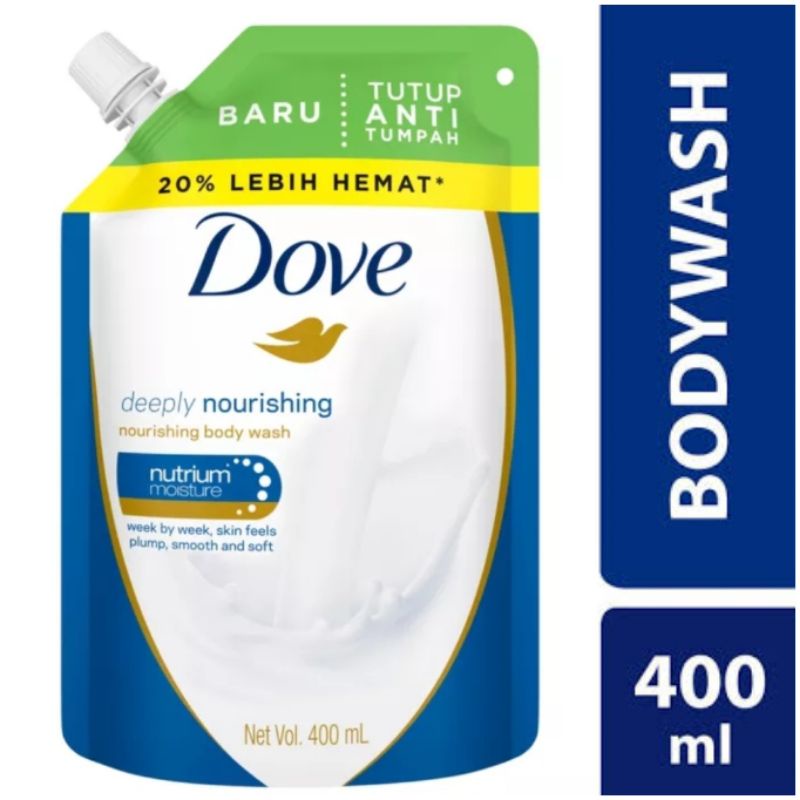 Jual Dove Body Wash Refill 400mL Deeply Nourishing Sabun Mandi Cair